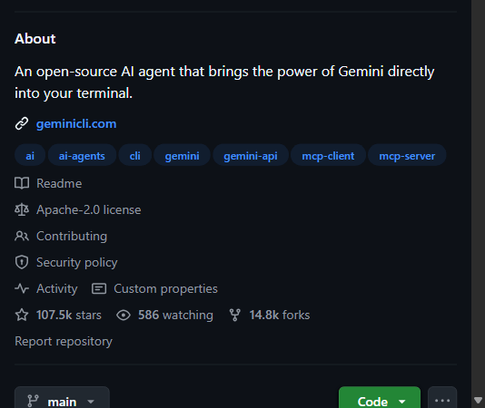 GitHub 仓库 About 区(调研时点 2026-10-22 截图)