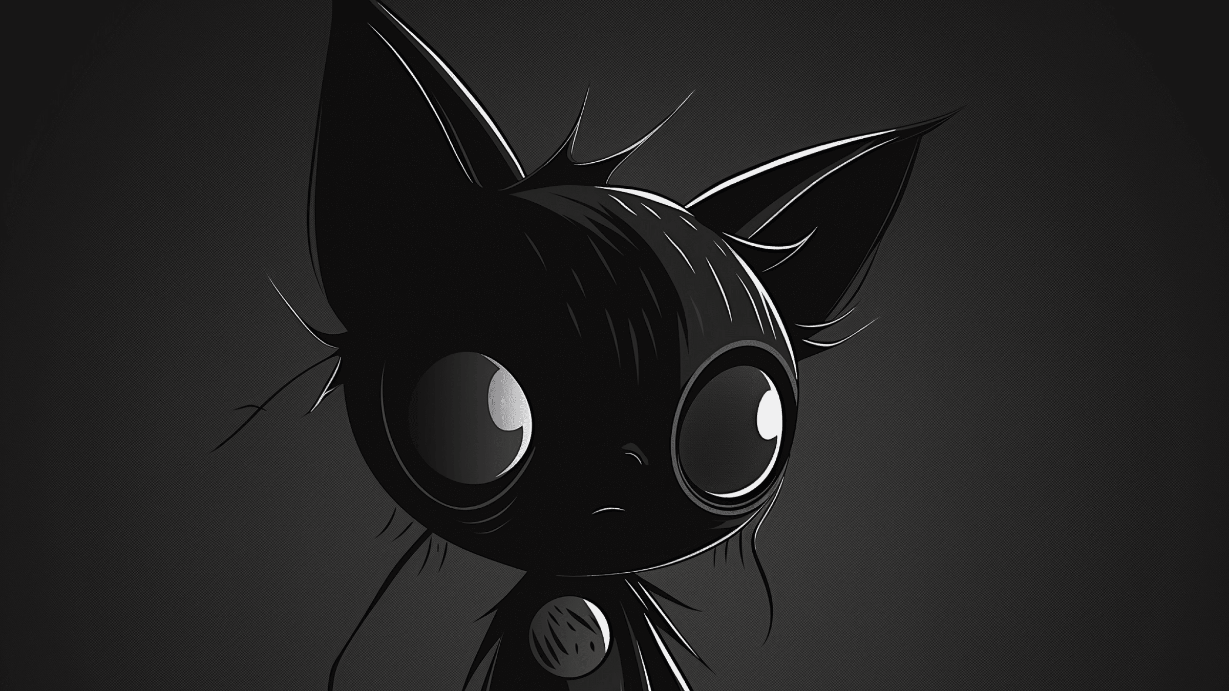 Limbo 官方吉祥物：一只黑底大眼睛的黑猫