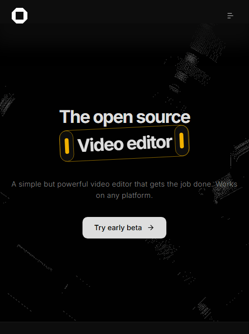 OpenCut 官网:定位为开源、跨平台、简单但强大的视频编辑器