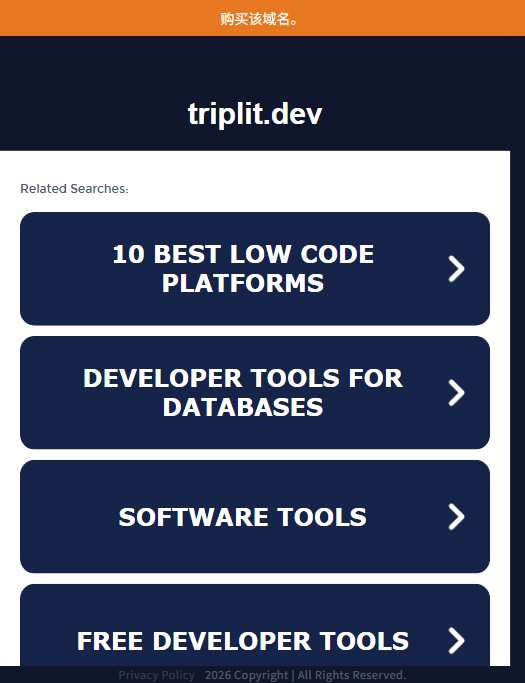 triplit.dev 当前访问结果（2026-10 调研）：官网已变为域名停放页