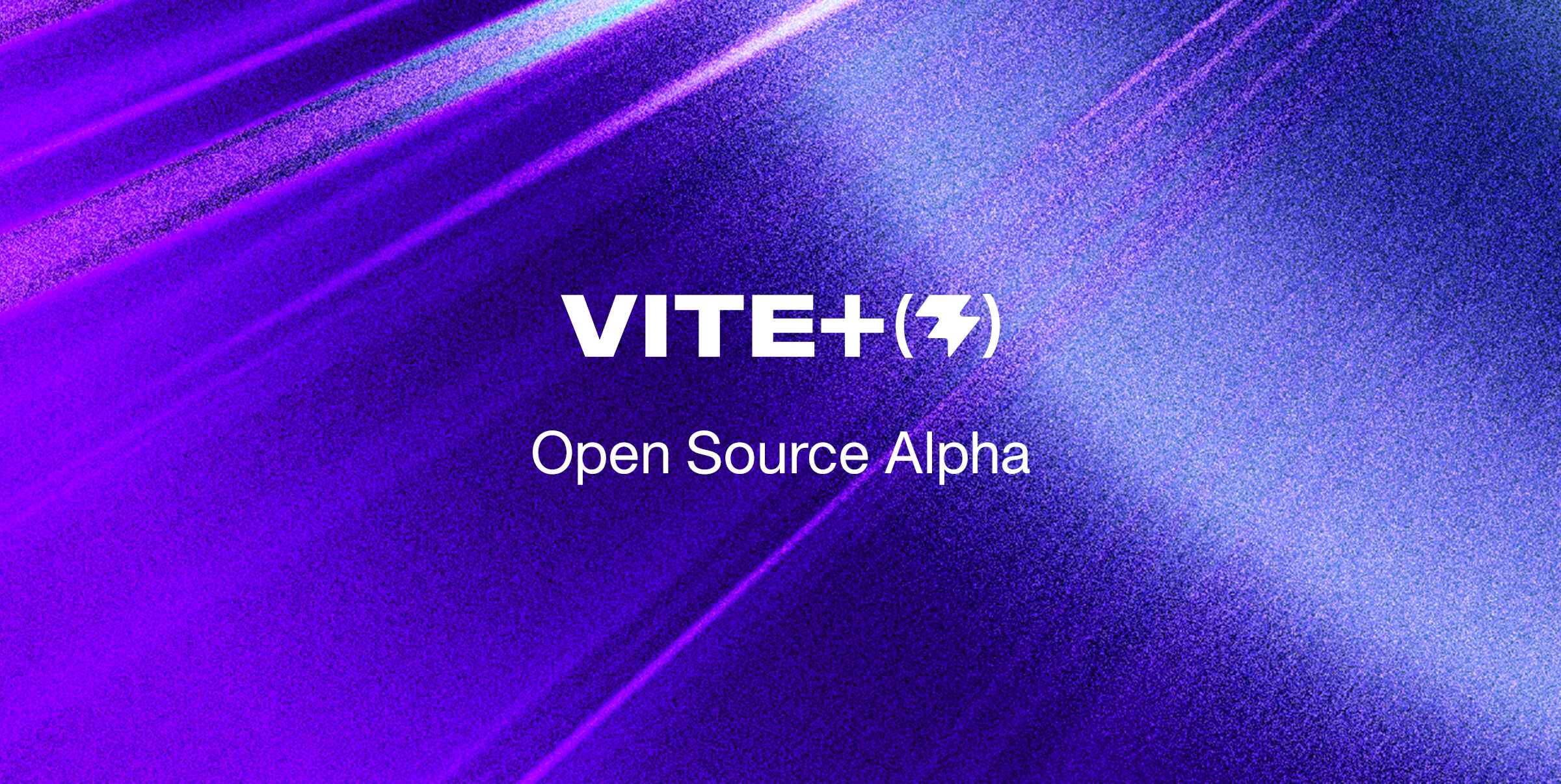 Vite+ Open Source Alpha 官方封面：紫蓝色调的 VoidZero 品牌视觉